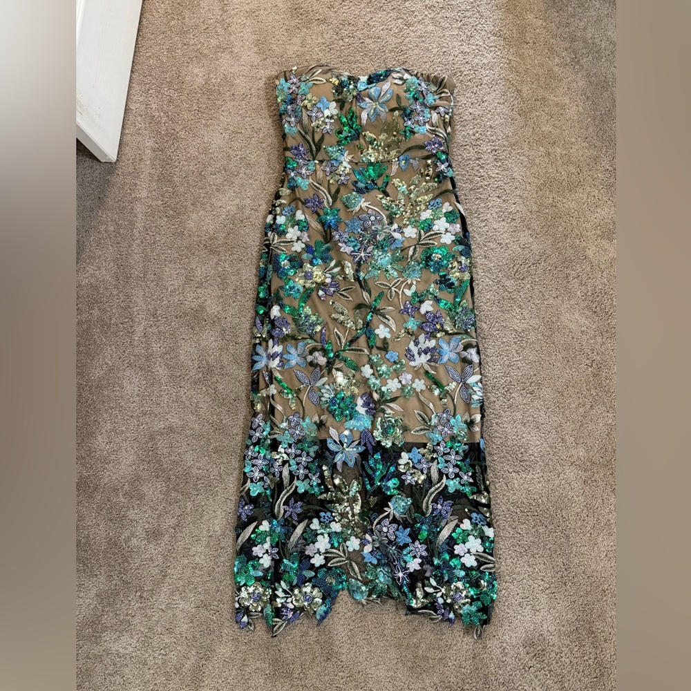 Floral Embroidered Strapless Dress (catchall Leanna dress)